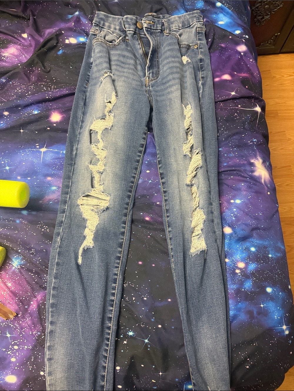 Aeropostale Light Blue Distressed Skinny Jeans